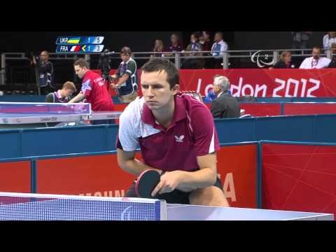 Table Tennis - FRA vs UKR - Men's Singles - Class 9 Group A - London 2012 Paralympic Games