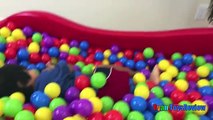 SURPRISE TOYS Giant Ball Pit Challenge Disney Cars Toys Lightning McQueen Spiderman Ryan ToysReview