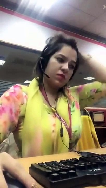 Behavior Of Call Center Girl During A Call With Customer