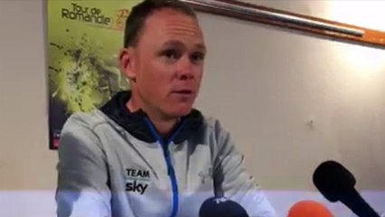 Tour de Romandie 2017 - Chris Froome rend hommage à Michele Scarponi et pense à sa famille