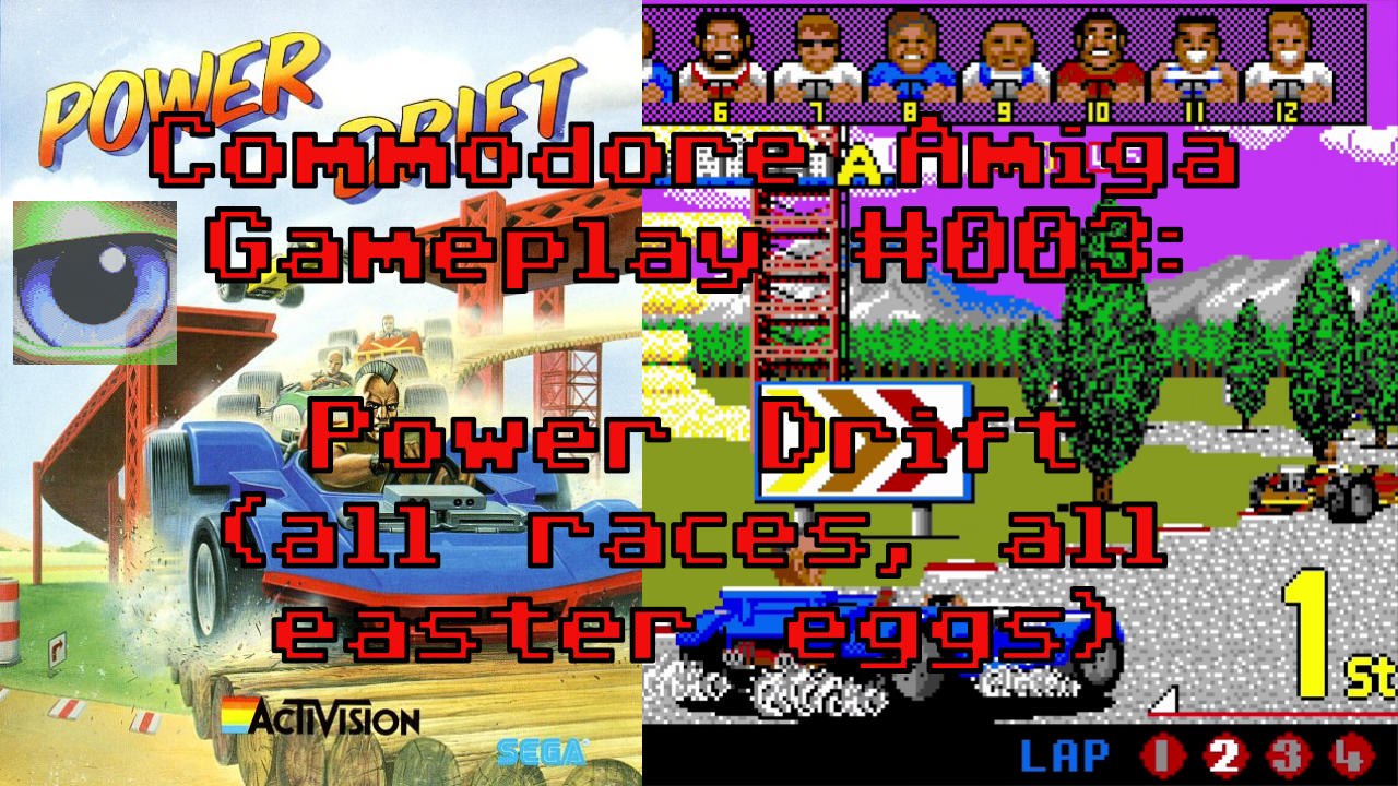Commodore Amiga Gameplay #003: Power Drift (all races, all easter eggs)