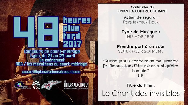 Le chant des invisibles, 2e prix ex-aequo, 48 heures plus tard 2017