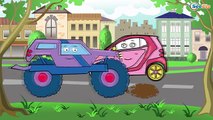Car Cartoons for children. Monster Truck & Car Wash and Service. Tow Truck & Racing Car & Trucks