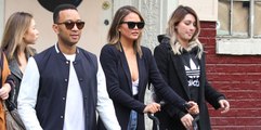 John Legend and Chrissy Teigen Go On A Stroll With Luna