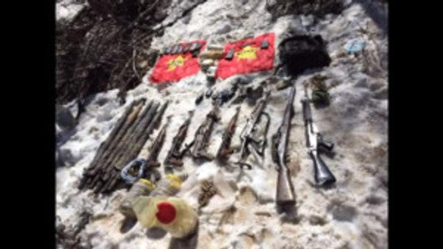 Tunceli'de C-4 Patlayıcı ve Silahlar Ele Geçirildi