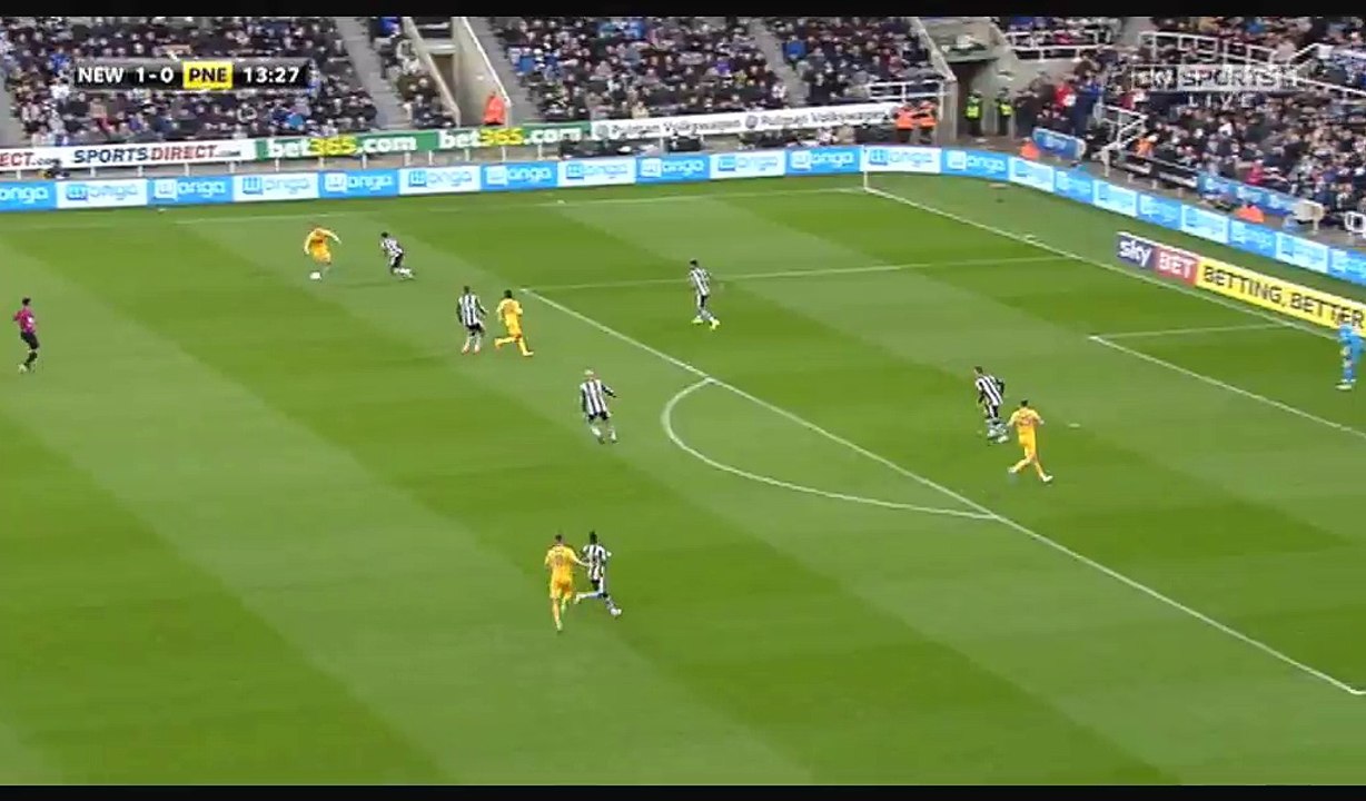 Jordan Hugill Goal HD - Newcastle Utd 1-1 Preston - 24.04.2017