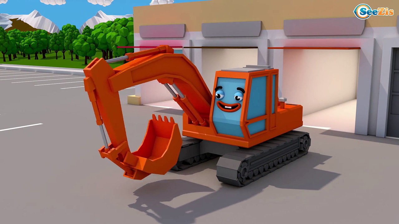 Learn Colors Emergency Car Compilation w If You're Happy+Wheels On The Bus Nursery Rhymes Songs