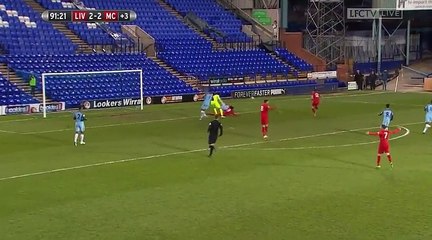 Matty Virtue Goal - Liverpool u23s 3-2 Man City u23s - 24/04/17
