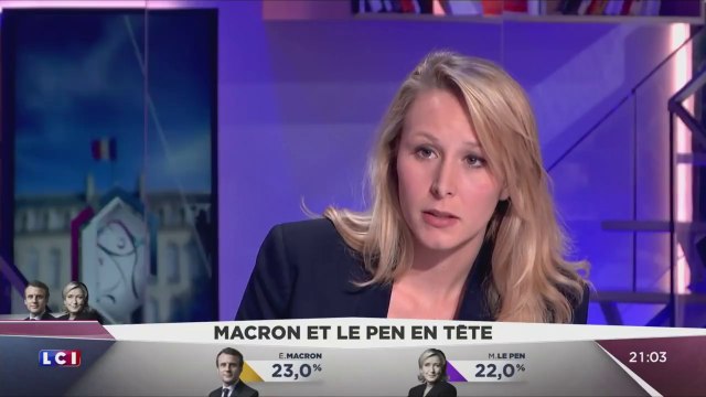 Marion Maréchal-Le Pen l'invitée de LCI pour commenter les résultats de l'élection (24/04/2017)