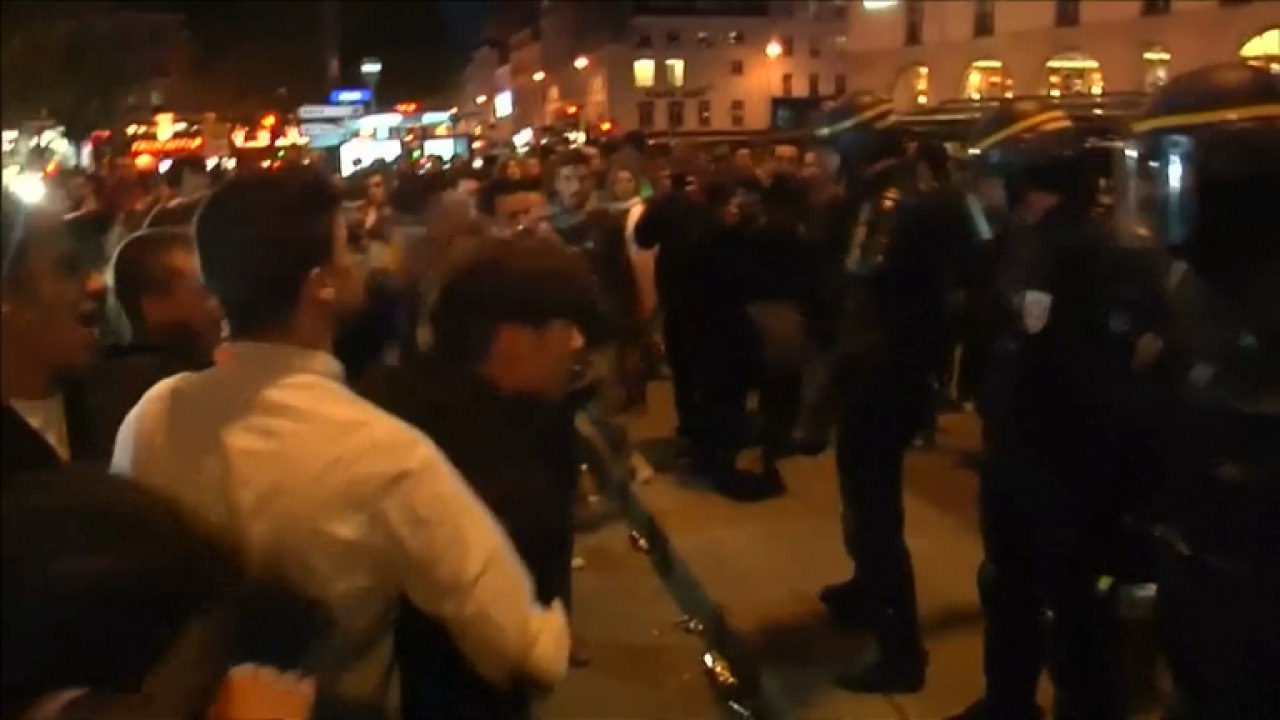 Clashes erupt in Paris following election result