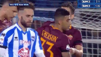 0-2 Radja Nainggolan Goal HD - Pescara vs Roma 24.04.2017