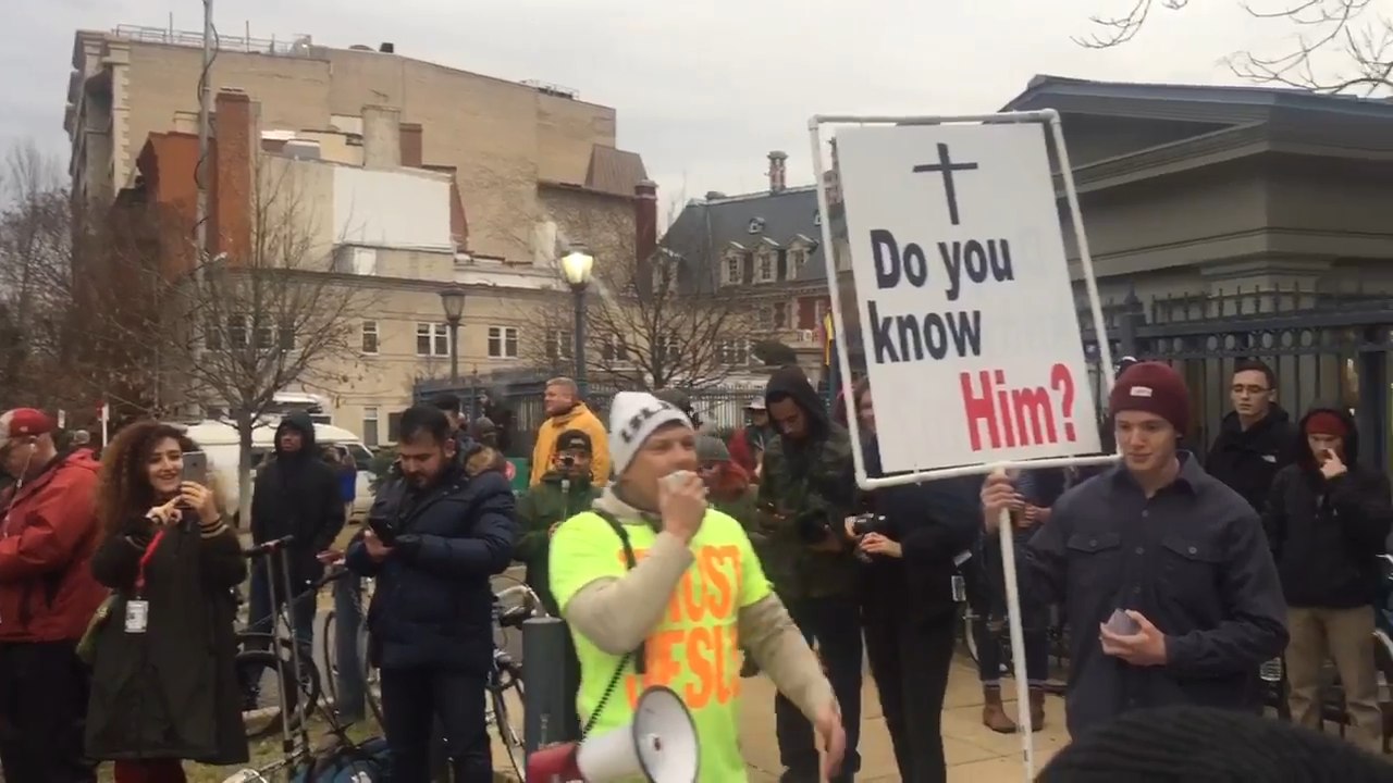 Thousands line up for free marijuana joints during Donald Trump inauguration