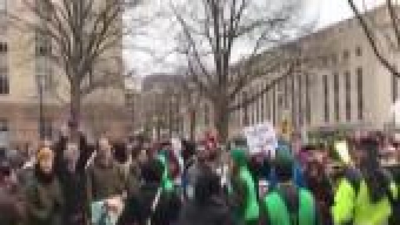 Protesters sing and chant against white suprema...