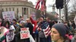 Protesters boo at inauguration as Donald Trump is sworn in as US President