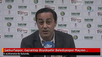 Şanlıurfaspor, Gaziantep Büyükşehir Belediyespor Maçının Ardından