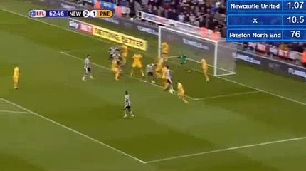 Paul Gallagher red card - Newcastle United vs Preston North End 24.04.2017