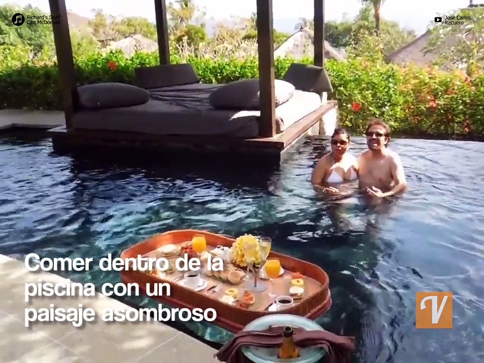 Comidas flotantes en paraísos tropicales