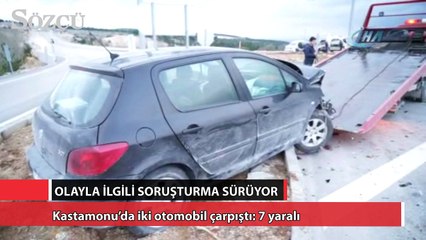 Kastamonu’da iki otomobil çarpıştı: 7 yaralı