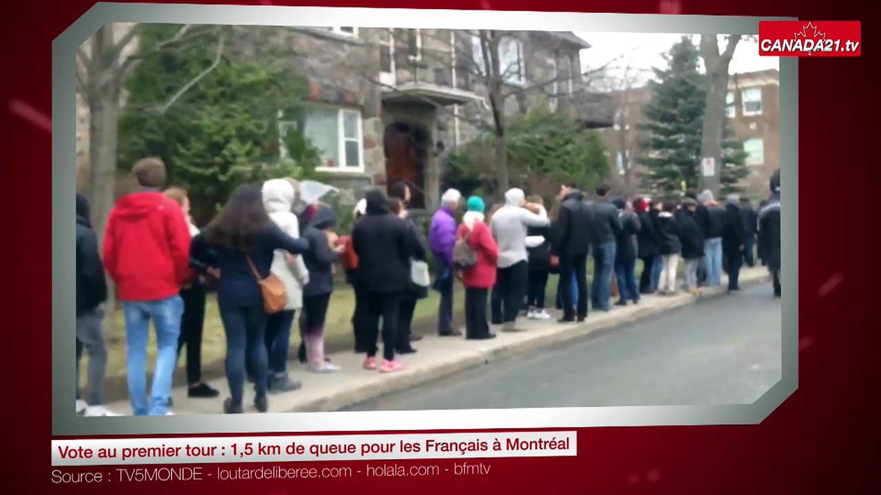 Vote au premier tour : 1,5 km de queue pour les Français à Montréal