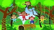 Beş Küçük Maymun - Sevimli Dostlar - Adisebaba TV Çizgi Film Çocuk Şarkıları 2016