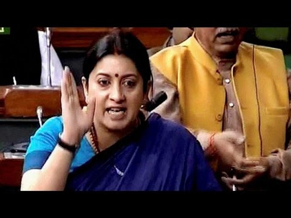 Smriti Irani delivers stormy speech in Lok Sabha on Rohith suicide & JNU