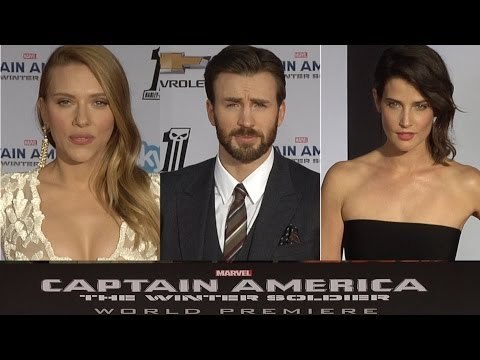 Scarlett Johansson, Chris Evans, Sebastian Stan Captain America: The Winter Soldier WORLD PREMIERE