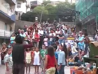 Serata di festa alla scalinata Santa Barbara