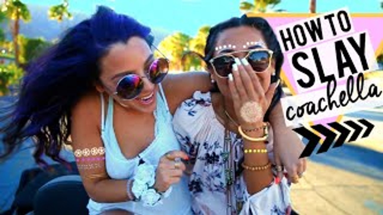 How to SLAY Coachella! What to Wear, Unique Hairstyles + DIY Body Art | Niki and Gabi