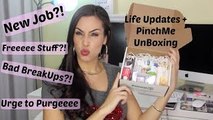 Free Stuff, New Job, BreakUps, Oh My | PinchMe Unboxing   Life Updates