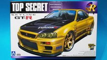 Aoshima1_24 Nissan Skyline R34 GTR Top Secret Model Kit Review-4jRLiLlxzVo