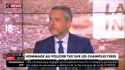 Hommage au policier tué sur les Champs-Élysées : "c'est une journée noire pour la police" déclare Rocco Contento