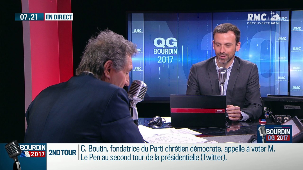 QG Bourdin 2017 : Emmanuel Macron, favori des sondages pour le second tour - 25/04