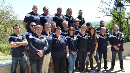 L'équipe de l'Amicale Loisir Pétanque Puybegon pratiquement au complêt.