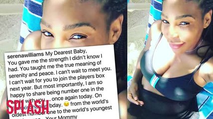 Serena Williams sube mensaje dulce para su bebé