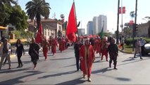 1 Kilometrelik Dev Türk Bayrağı ile '57. Alay Çanakkale Vefa Yürüyüşü'