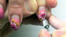 AMAZING TRANSFORMATION: Russian Style Hardware Manicure, Gel Nails Infill & Vibrant Poppies Flowers