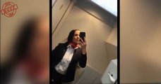 Une hôtesse de l’air ultra sexy fait un strip-tease dans les toilettes d'un avion (vidéo) monsterbuzz.fr