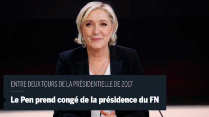 下载视频: Election présidentielle : Marine Le Pen se met en congé de la présidence du FN