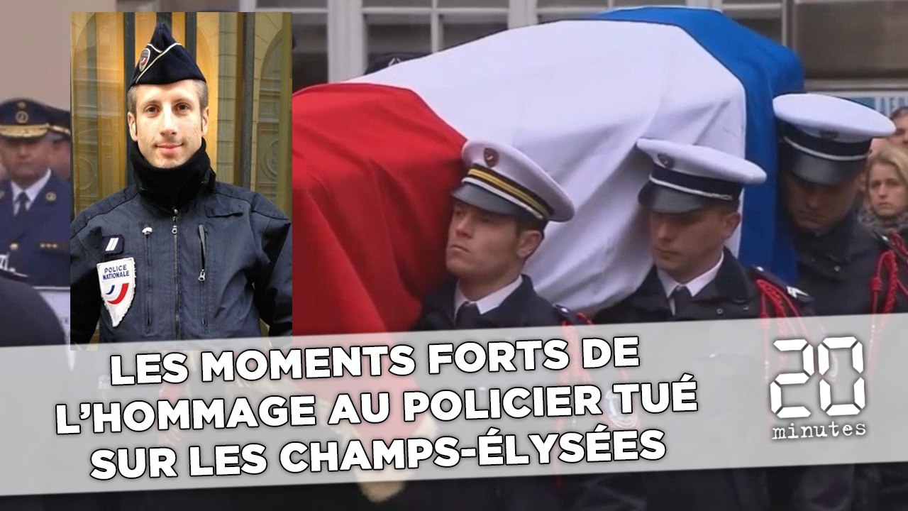 Les moments forts de l'hommage au policier tué sur les Champs-Elysées