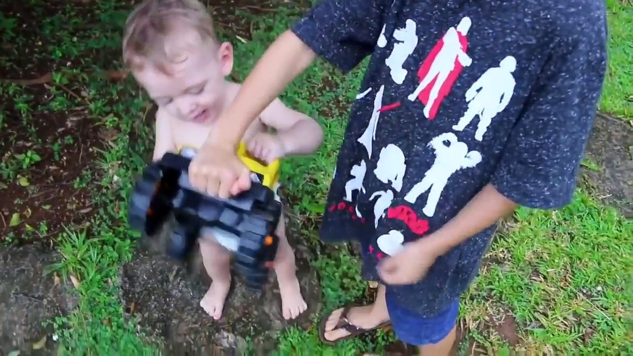 BAD BABY Steals DisneyCarToys Baby Adam Diapers + POLICE BABY Escape PRISON JAIL IRL Power Wheels