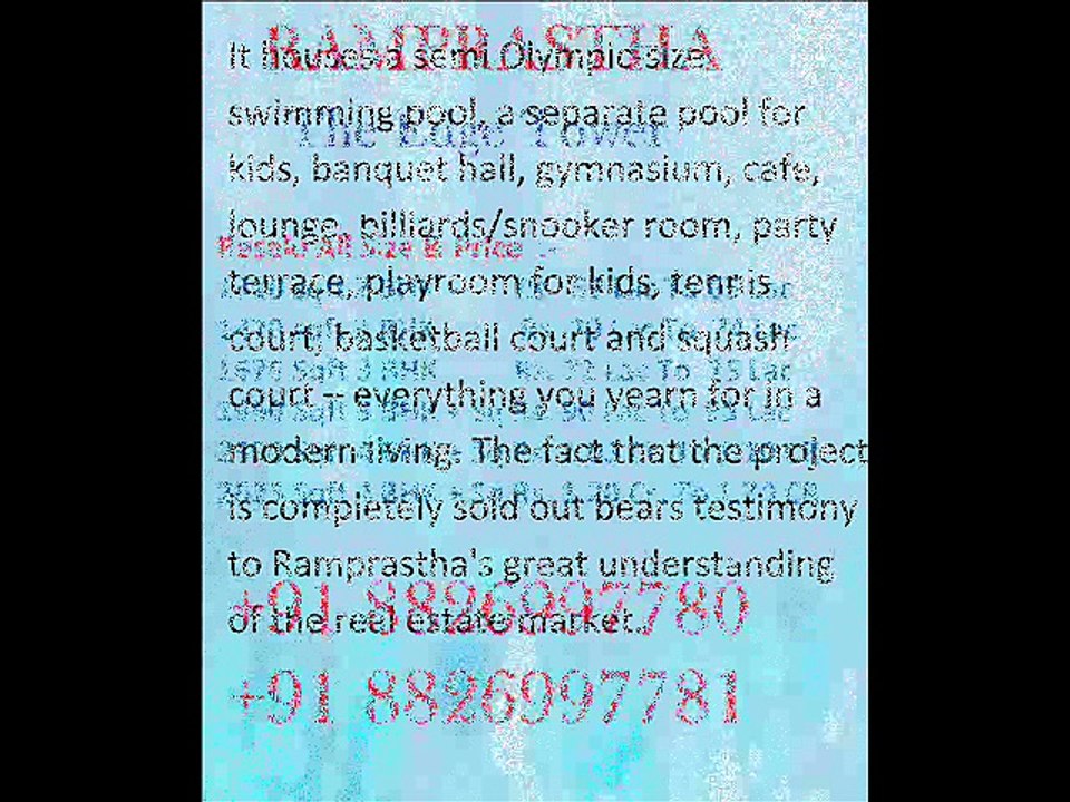 The Edge Tower Ready To Move Apartments For Sale in Sector 37D Gurgaon Haryana 8826997780