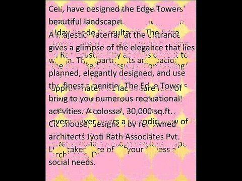 The Edge Tower Park Facing 3 BHK 1775 Sq.ft in Ramprastha City Sector 37D Gurgaon 8826997780