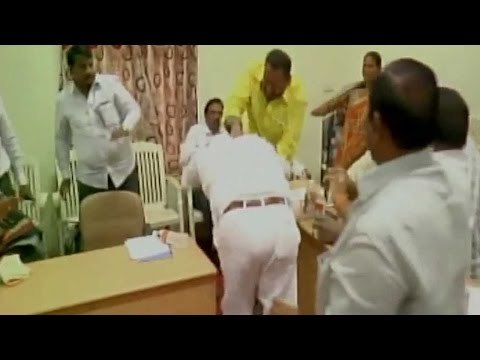 TDP councillors exchange blows over 'the minutes of the meeting'
