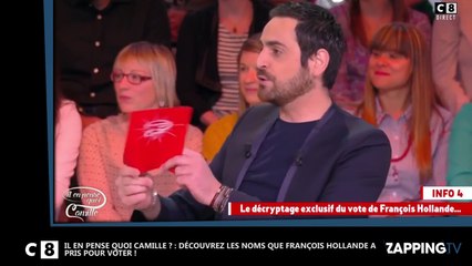 Camille Combal dévoile les cinq bulletins choisis par François Hollande avant de voter (vidéo)