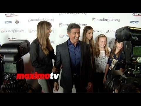 Sylvester Stallone and Family Attend Mending Kids Rock N' Roll All-Star Event Red Carpet