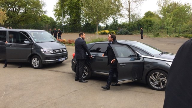 Visite de François Hollande dans les locaux de la Banque alimentaire.