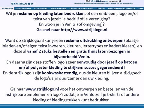 Reclame kleding bedrukken Venlo