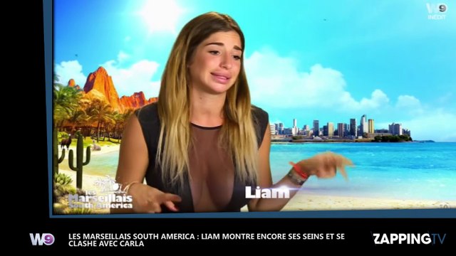 Les Marseillais South America : Liam dévoile accidentellement son téton et se clashe avec Carla (Vidéo)