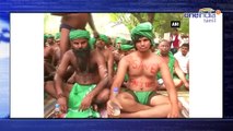 Farmers who retured from Delhi protested at central railway station