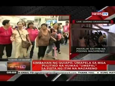 Simbahan ng Quiapo, umapela sa mga pulitiko na huwag 'umepal' sa Pista ng Itim na Nazareno